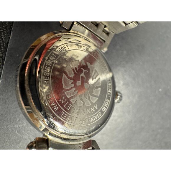 Anne Klein New York Diamond Swiss Watch Ladies 763S 28.5mm 5 3/4" Silver Tone - Picture 9 of 12